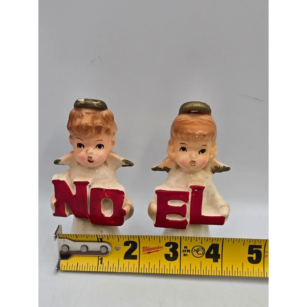 Brinn's Noel Angel Figurines Vintage Japan Ceramic Shakers